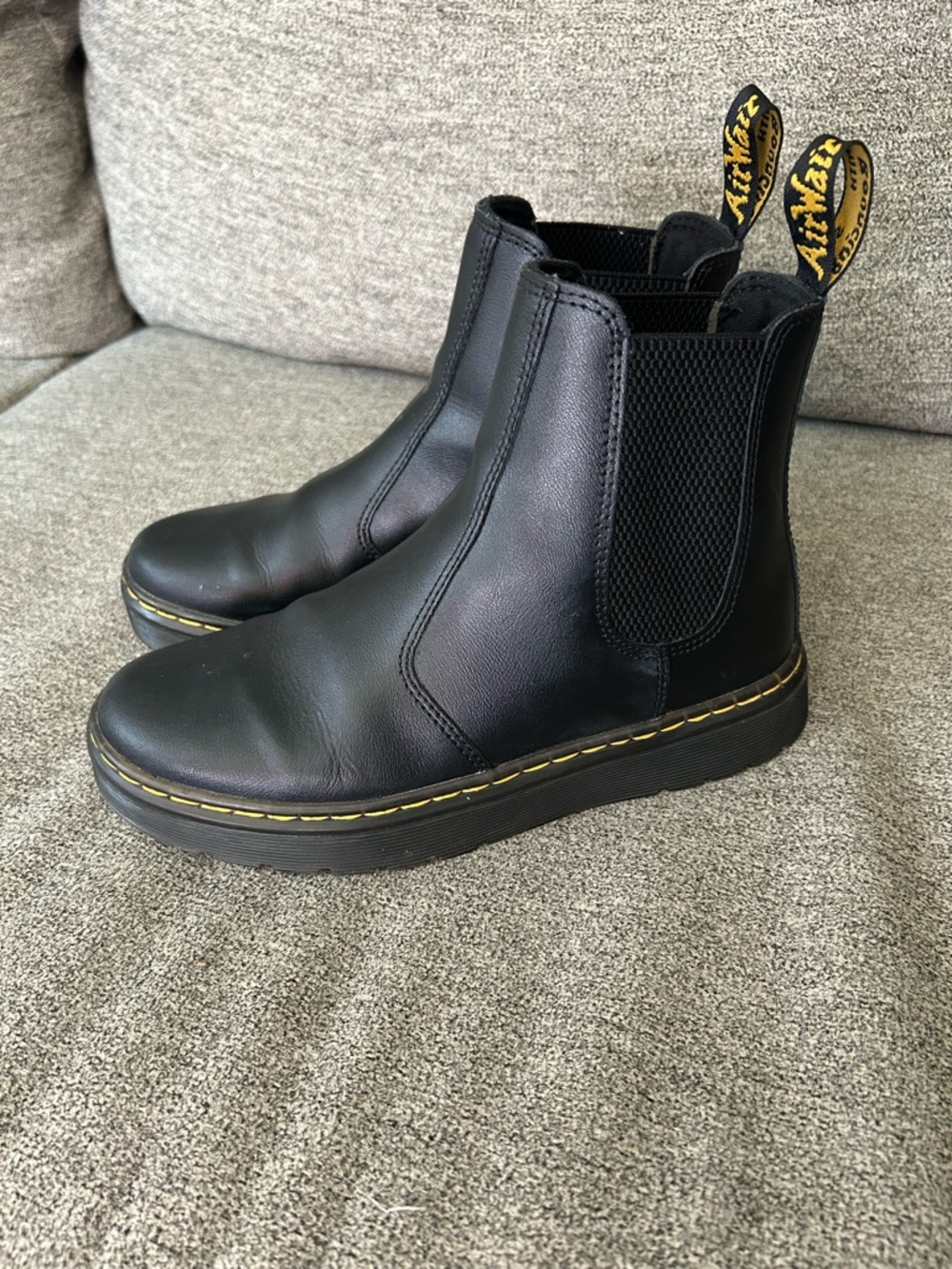 Dr Martens Dorian Black Leather Chelsea Boot Womens Size 6 - Picture 6 of 12